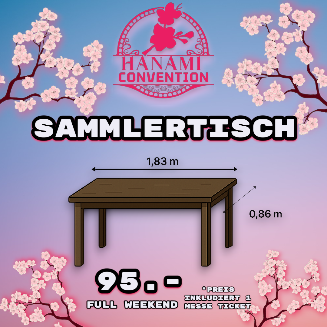 Sammlertisch + 1x Messe Ticket für 28.+29.03. - Hanami Convention 2026